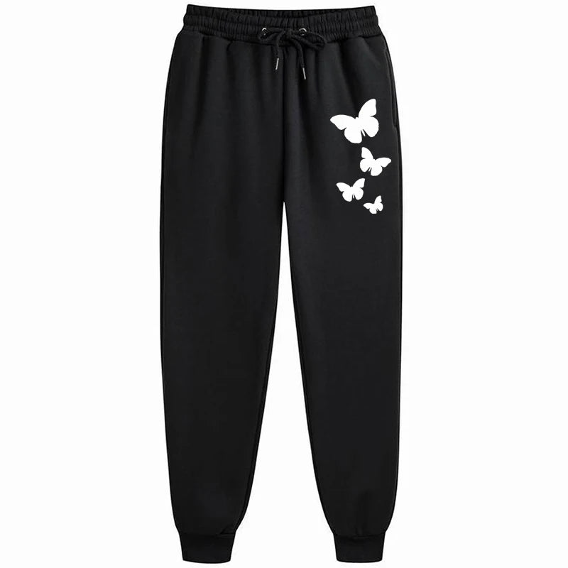 Fashion Letter Printing Joggers Autumn Winter Drawstring Casual Pants Fleece Sweatpants Workout Running Gym Fitness Trousers