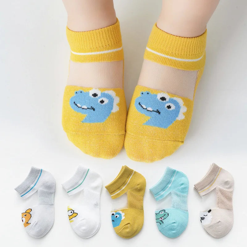 5Pairs/lot 0-24M Infant Baby Socks Baby Socks for Boys Girls Cotton Mesh Newborn Toddler First Walkers Baby Clothes Accessories