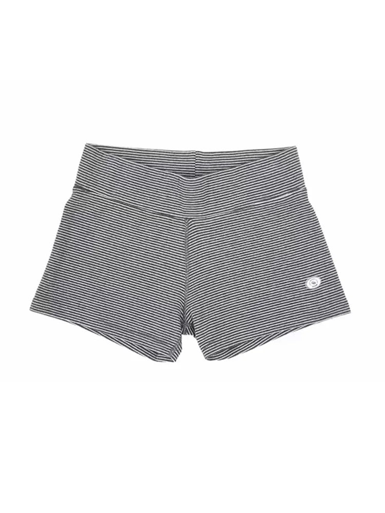 HOUZHOU Korean Style Striped Shorts Women Elastic Y2k Gothic Gyaru Short Pants Casual Summer High Waist Slim Up Shorts Street