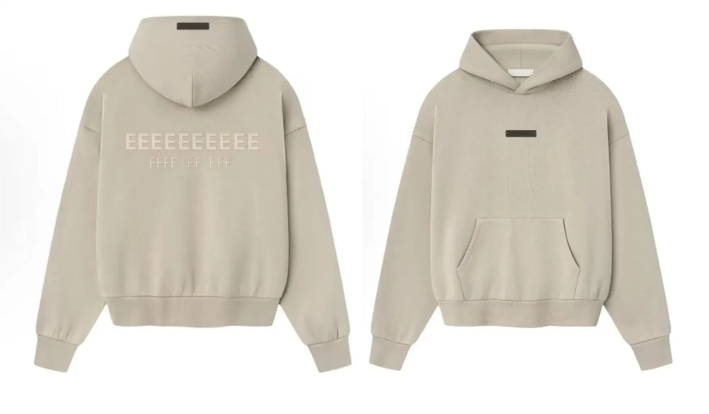 25SS Classic Brand Men's Hoodies Luxury Design Back Double Row Heavy Metal Silicone Letter Hoodies High Street Couple Loose Coat