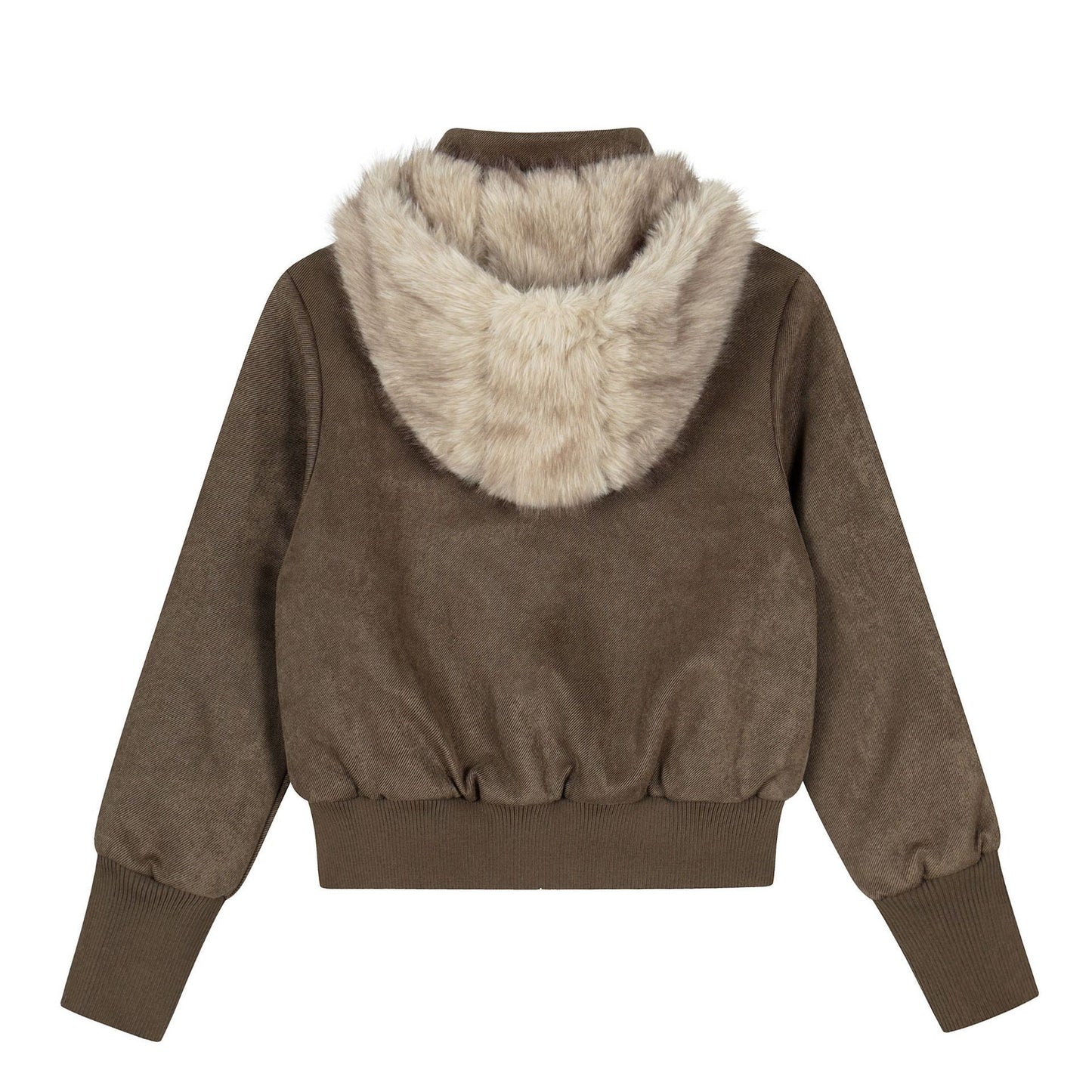 Retro Spicy Girl Slim-fit Stand-collar Hooded Jacket