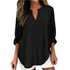 S-5XL Spring Plus Size Women Blouses White V-neck Long Sleeve Loose Shirt Female Spring Elegant Casual Trendy Ladies Clothes