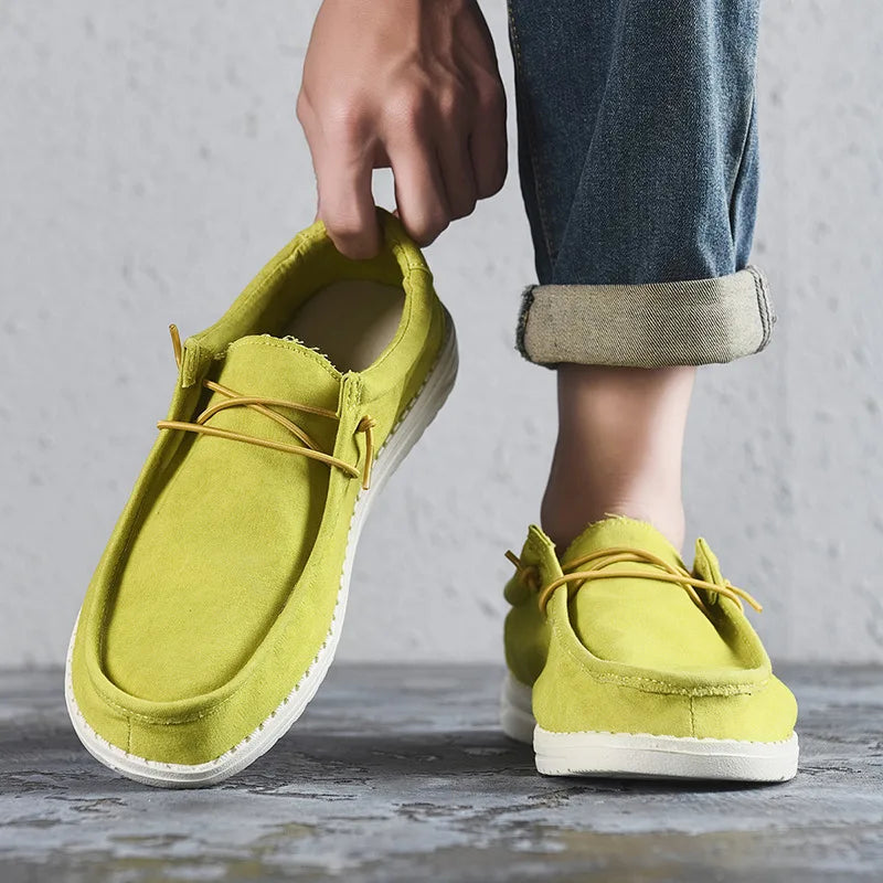 Yellow Classic Shoes for Men Women Comfortable Flat Men's Casual Shoes Large Size 47 Driving Shoes Men Footwear zapatos hombre