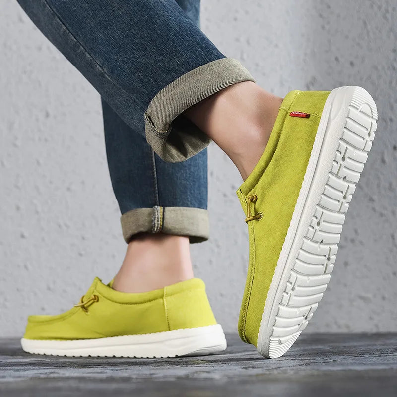 Yellow Classic Shoes for Men Women Comfortable Flat Men's Casual Shoes Large Size 47 Driving Shoes Men Footwear zapatos hombre
