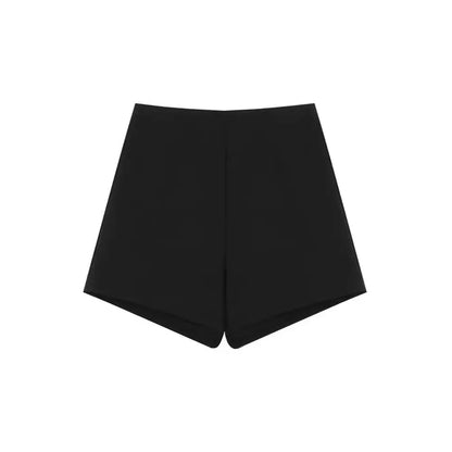 Winter High Waist Women's Fleece Lined Boot Cut Shorts Base Layer Thermal Pants Black Autumn Winter Shorties Slimming Effect