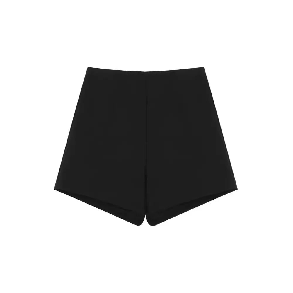 Winter High Waist Women's Fleece Lined Boot Cut Shorts Base Layer Thermal Pants Black Autumn Winter Shorties Slimming Effect