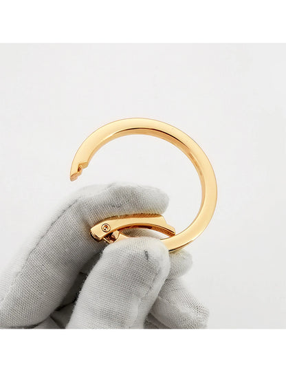 2Pcs Thick O Ring for Purse Strap Spring Rings 1/1.25/1.5 Inch Diameter Handbag And Key Accessory Holder Light Gold/Silver