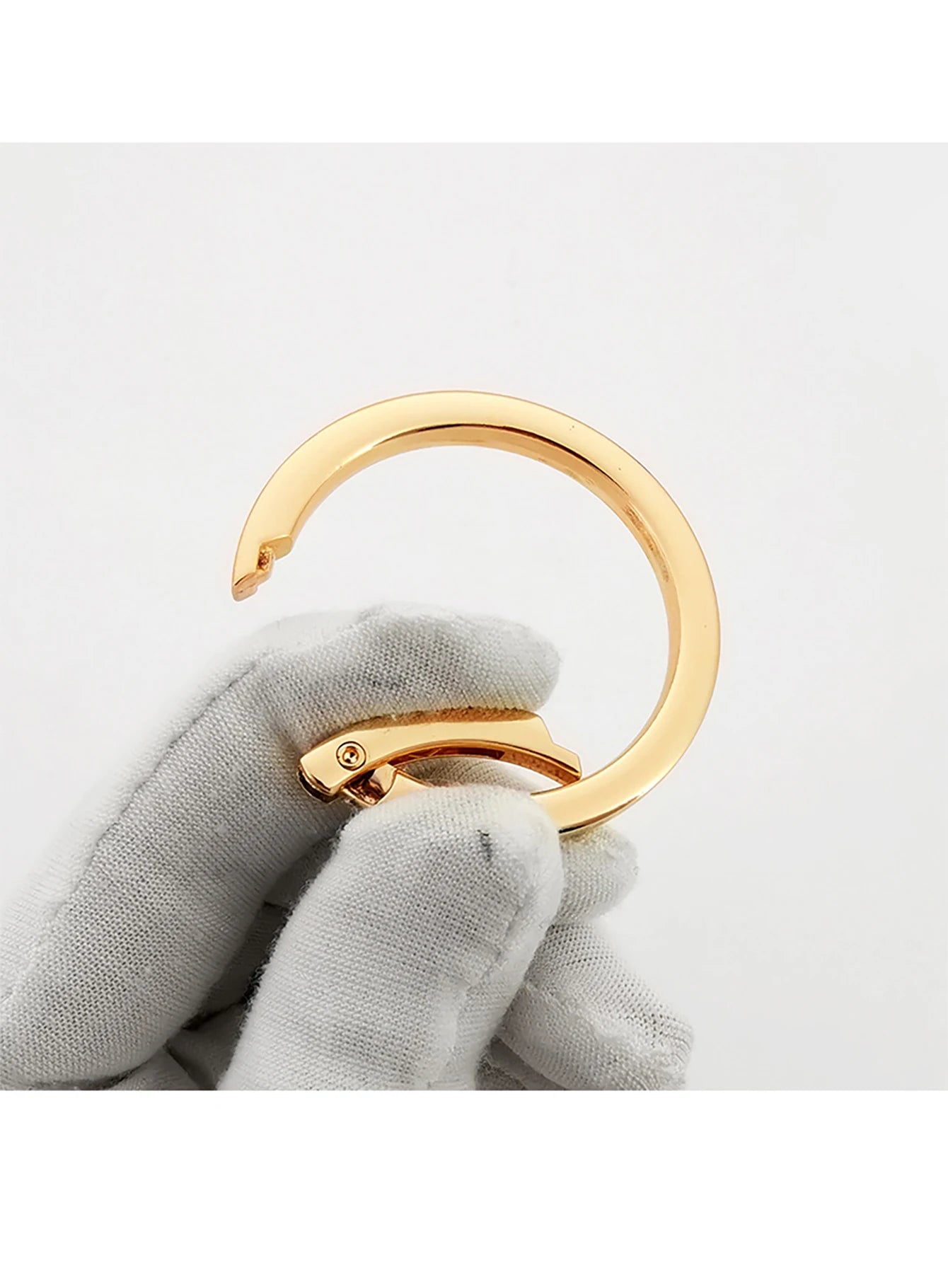 2Pcs Thick O Ring for Purse Strap Spring Rings 1/1.25/1.5 Inch Diameter Handbag And Key Accessory Holder Light Gold/Silver