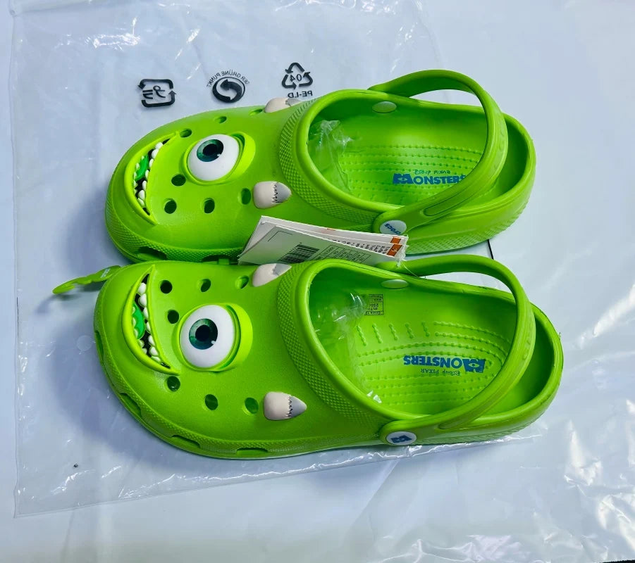 Hot New Monsters Inc Mike Wazowski Summer Anti-Slip Outdoor Casual Beach Shoes Hole Hole Slippers Comfortable Breathable Sandals