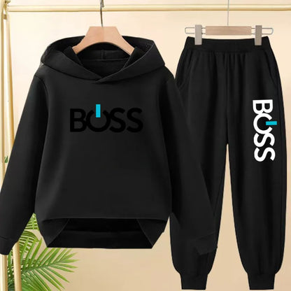 Children Hoodie Sweatshirt+Pants Two-Piece Set Product Pretty Boys Girls Coat 3-12 Yrs Casual Fashion Letter Clothing Sports Set