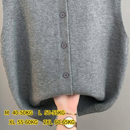 Knitted Vest for Women Solid Color Half Turtleneck Twist Sleeveless Cardigan Fashion Double Sided Wear Loose Waistcoat Knitwear