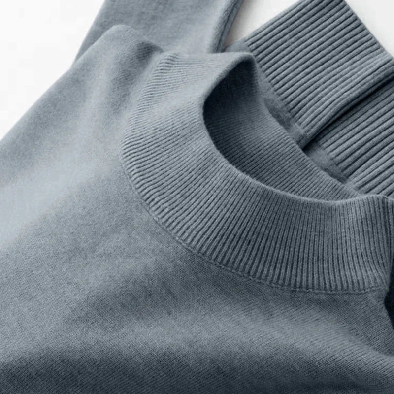 Men's Mock Turtleneck Sweater Men's Knitting Pullovers Rollneck Sweater Winter Warm Men Jumper Slim Fit Casual Streetwear