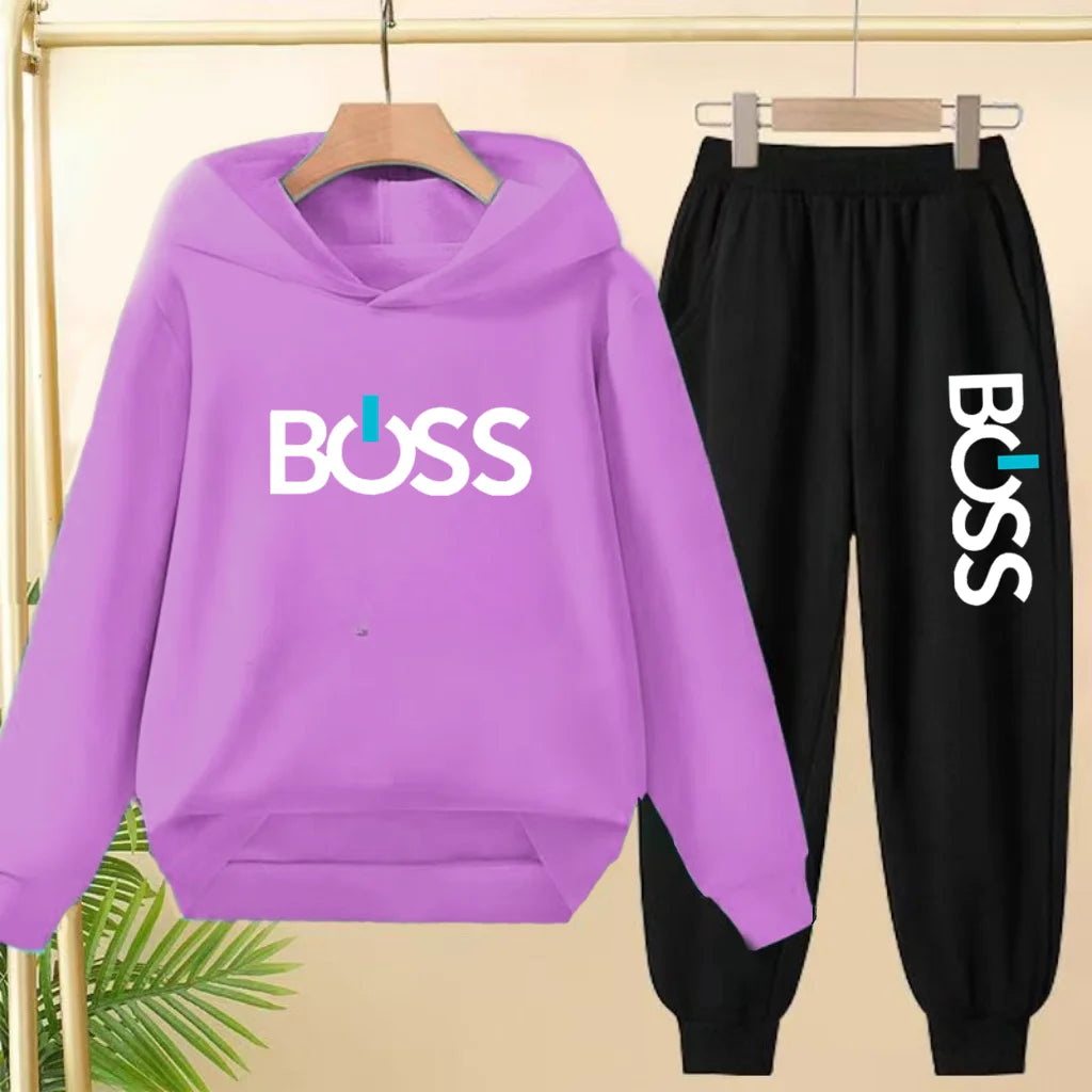 Children Hoodie Sweatshirt+Pants Two-Piece Set Product Pretty Boys Girls Coat 3-12 Yrs Casual Fashion Letter Clothing Sports Set