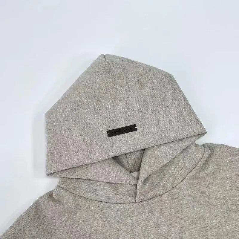 25SS Classic Brand Men's Hoodies Luxury Design Back Double Row Heavy Metal Silicone Letter Hoodies High Street Couple Loose Coat