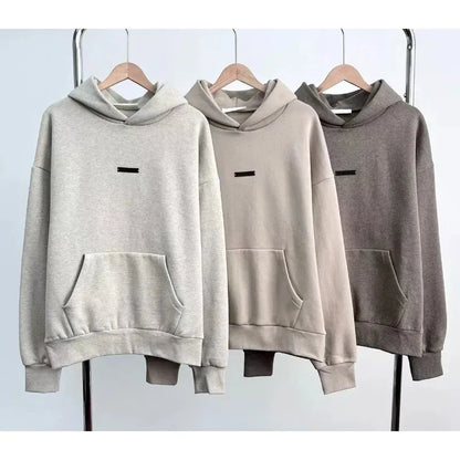 25SS Classic Brand Men's Hoodies Luxury Design Back Double Row Heavy Metal Silicone Letter Hoodies High Street Couple Loose Coat