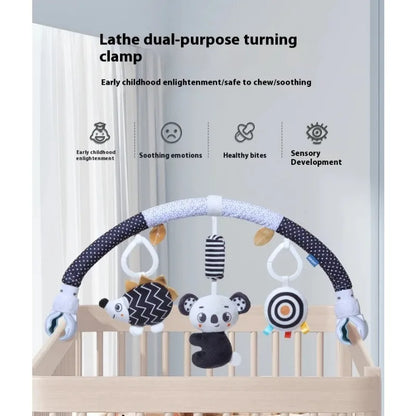 Baby Stroller Hanging Toy - Musical Mobile Attachment for Cribs  Prams, In-Stock Clip-On Entertainer with Soothing Chimes