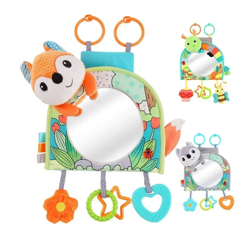 Cartoon View Back Seat Mirror Baby Car Mirror Safety Seat Headrest Rearview Mirror Baby Facing Rear Ward Car Kids Monitor Gifts