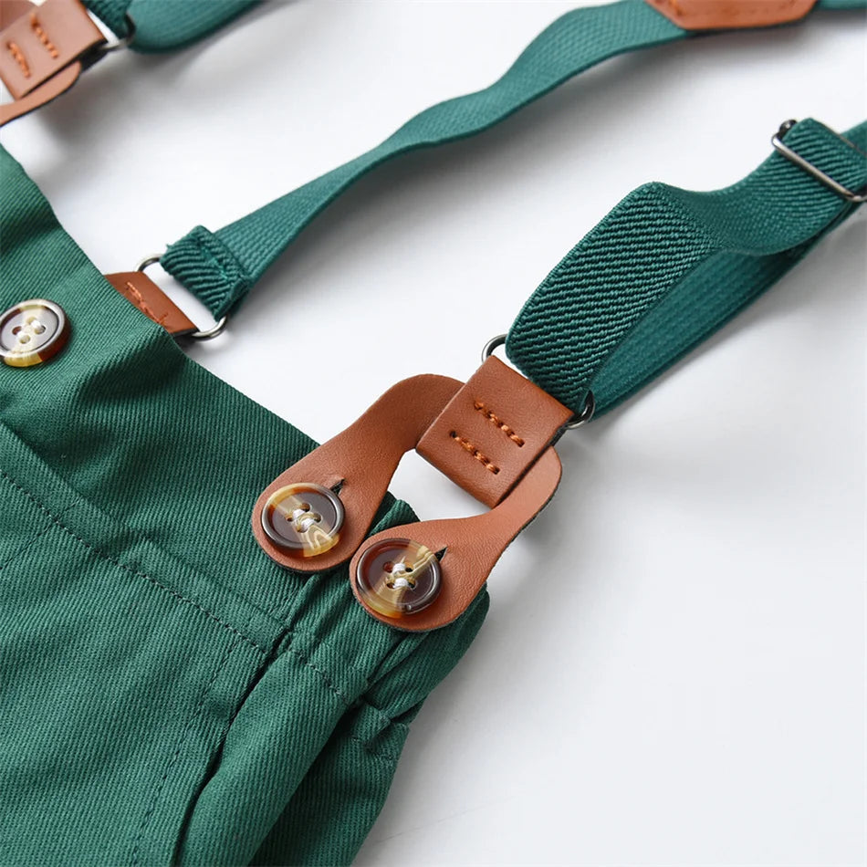 Autumn Winter Boys Formal Costume Suits Children Long Sleeved Plaid Shirt Rompers Christmas Gown Kids Birthday Carnival Clothing