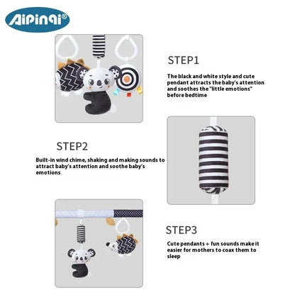 Baby Stroller Hanging Toy - Musical Mobile Attachment for Cribs  Prams, In-Stock Clip-On Entertainer with Soothing Chimes