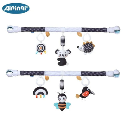 Baby Stroller Hanging Toy - Musical Mobile Attachment for Cribs  Prams, In-Stock Clip-On Entertainer with Soothing Chimes