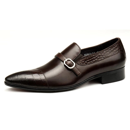 New Spring/Autumn Handmade Black/Coffee Slip-On Genuine Patent Leather Dress Flat Brogue Formal Men Wedding Casual Oxford Shoes