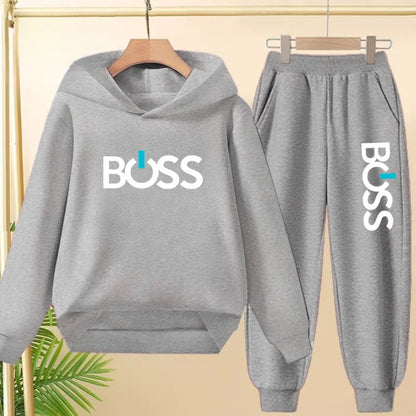 Children Hoodie Sweatshirt+Pants Two-Piece Set Product Pretty Boys Girls Coat 3-12 Yrs Casual Fashion Letter Clothing Sports Set