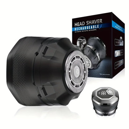 Rechargeable Electric Shaver for Men Single Head Powerful Hair Trimmer Wet/Dry Bald Beard Cutting Machine