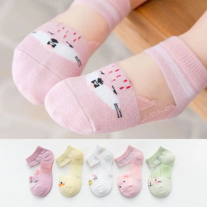 5Pairs/lot 0-24M Infant Baby Socks Baby Socks for Boys Girls Cotton Mesh Newborn Toddler First Walkers Baby Clothes Accessories