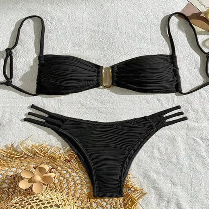 New Sexy Bikinis 2025 Swimsuits Women's Swimwear Push Up Female Beach Swim Wear Bathing Suits Brazilian Bikini Set Pool Bather