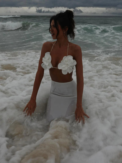 Sexy Bikini Swimsuit with Skirt Bandage Swimwear Women Brazilian Bikini 3 Pcs Bathing Suit A Line Skirt Summer Female