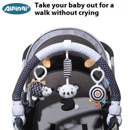 Baby Stroller Hanging Toy - Musical Mobile Attachment for Cribs  Prams, In-Stock Clip-On Entertainer with Soothing Chimes