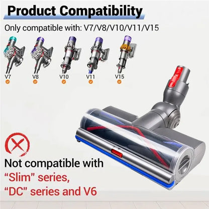 High Torque Anti-Tangle Brush Head for DysonV8 V7 V11 V15 V10 Models Attachment with Adjustable Suction Premium Vacuum Accessory