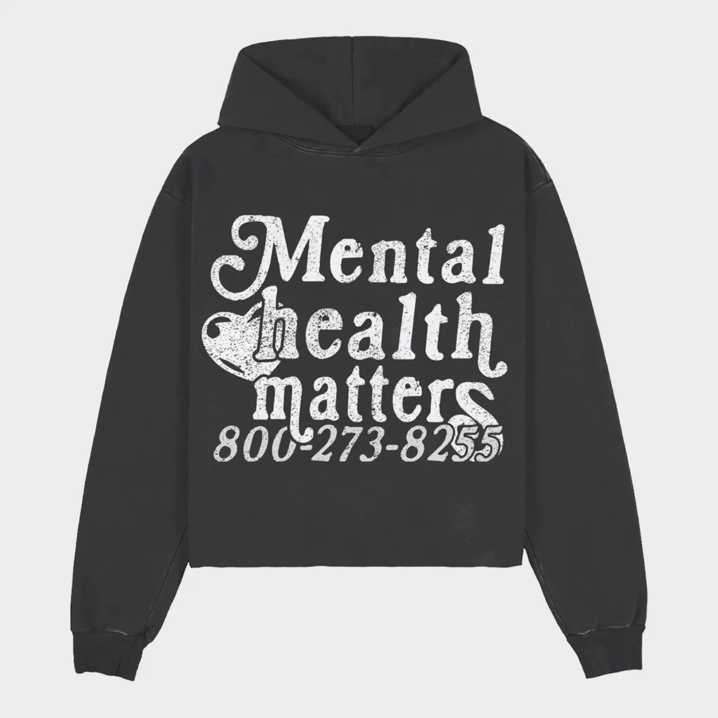 Mental Health Matters Graphic Print Pullover Hoodie Mens Oversized Street Trend Style Hoodie Causal Sweatshirt for Adult&Kid