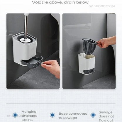 Xiaomi Silicone TPRToilet Brush With Tweezers Bathroom Accessories Wall HangingToilet Brush Bathroom Cleaning Brush Wall Mounted