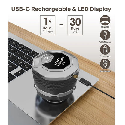 Rechargeable Electric Shaver for Men Single Head Powerful Hair Trimmer Wet/Dry Bald Beard Cutting Machine