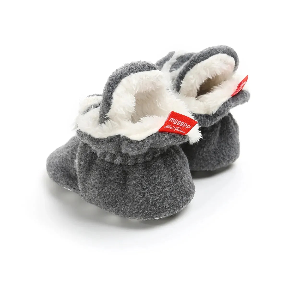 Meckior Baby Socks Shoe Winter Baby Boy Girl Booties Soft Toddler First Walkers Anti-slip Warm Fluff Infant Crib Shoes Socks