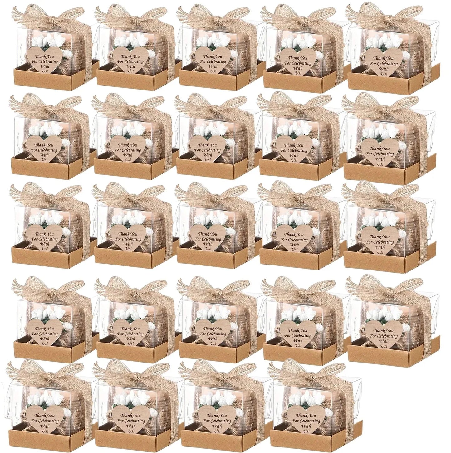 6/12/24PCS Guest Gift Candle for Wedding Wooden Tealight Candle Holders Bridal Shower Thank You Gifts for Baby Shower