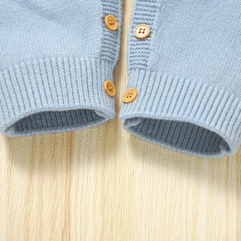 Newborn Baby Rompers Autumn Winter Long Sleeve O-Neck Infantil Boys Girls Knitted Jumpsuts 0-18 Months Toddler Outfits Playsuits