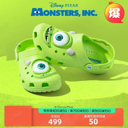 Hot New Monsters Inc Mike Wazowski Summer Anti-Slip Outdoor Casual Beach Shoes Hole Hole Slippers Comfortable Breathable Sandals