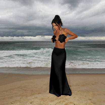 Sexy Bikini Swimsuit with Skirt Bandage Swimwear Women Brazilian Bikini 3 Pcs Bathing Suit A Line Skirt Summer Female