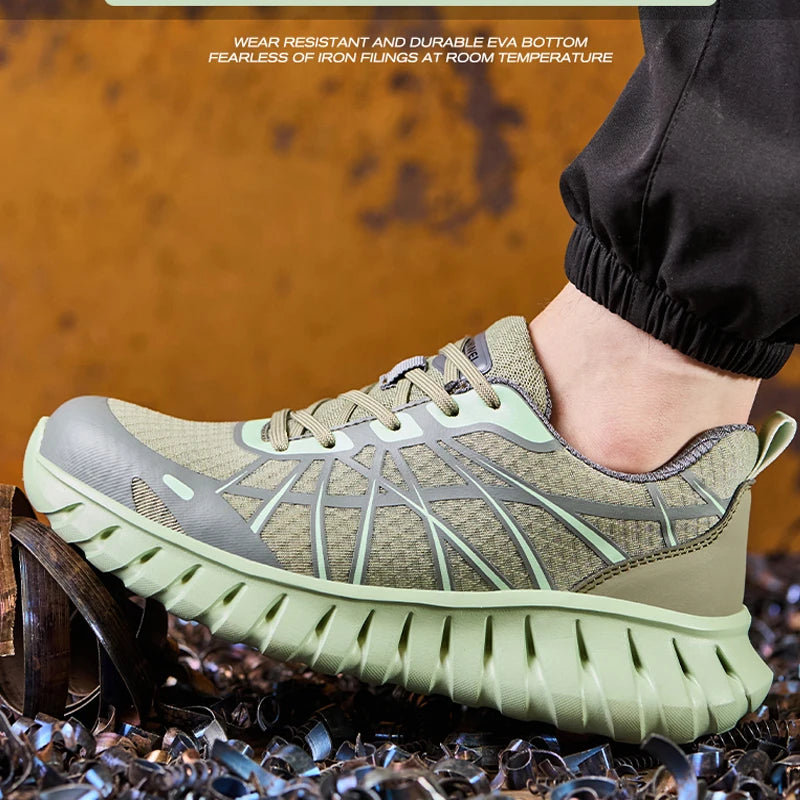 Lightweight Steel toe shoes Breathable Safety Shoes Men Puncture-Proof Work Sneakers Indestructible shoes comfort Security Shoes