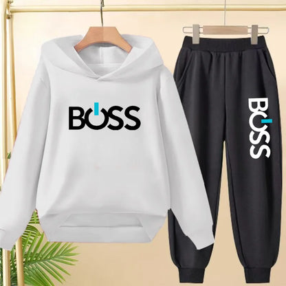 Children Hoodie Sweatshirt+Pants Two-Piece Set Product Pretty Boys Girls Coat 3-12 Yrs Casual Fashion Letter Clothing Sports Set