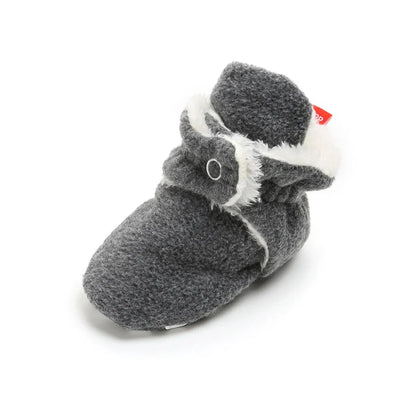 Meckior Baby Socks Shoe Winter Baby Boy Girl Booties Soft Toddler First Walkers Anti-slip Warm Fluff Infant Crib Shoes Socks