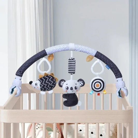 Baby Stroller Hanging Toy - Musical Mobile Attachment for Cribs  Prams, In-Stock Clip-On Entertainer with Soothing Chimes
