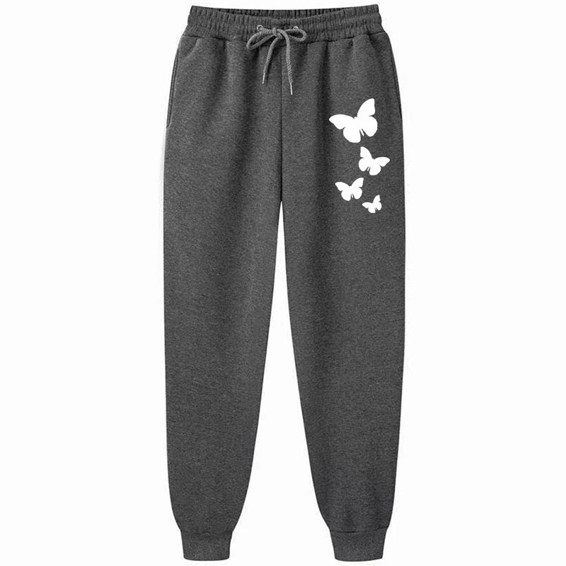 Fashion Letter Printing Joggers Autumn Winter Drawstring Casual Pants Fleece Sweatpants Workout Running Gym Fitness Trousers