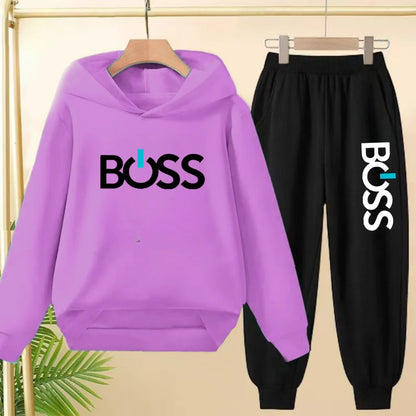 Children Hoodie Sweatshirt+Pants Two-Piece Set Product Pretty Boys Girls Coat 3-12 Yrs Casual Fashion Letter Clothing Sports Set