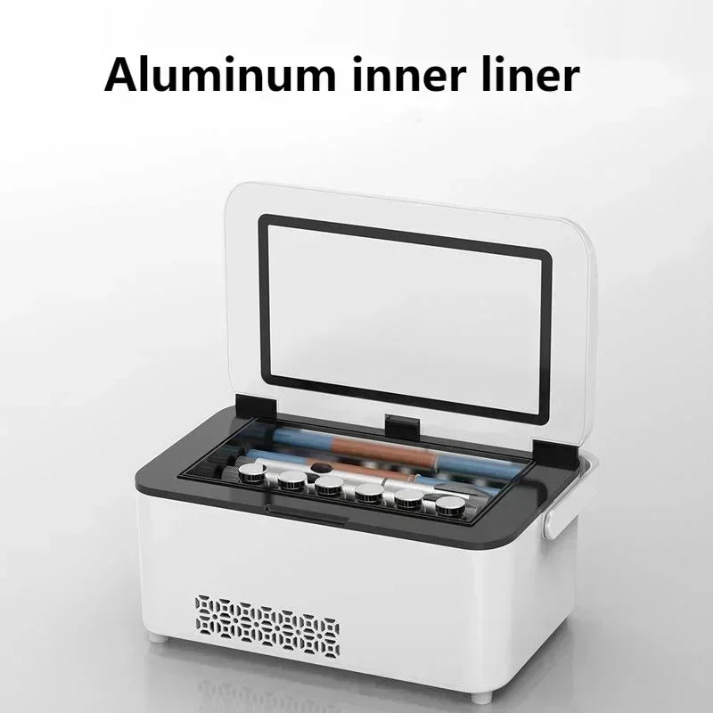 110-240V Portable Insulin Small Refrigerator 0-18℃ Refrigeration USB Rechargeable 12V 24V Car For Home Use WIth A Battery