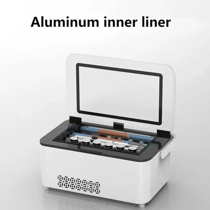 110-240V Portable Insulin Small Refrigerator 0-18℃ Refrigeration USB Rechargeable 12V 24V Car For Home Use WIth A Battery