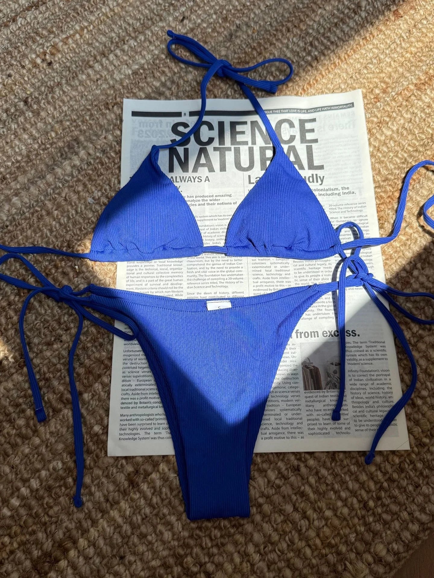 Sexy Brown Bikini 2025 Women Solid Red Halter Push Up Bra Tie Side Triangle Swimsuit Summer Bathing Suit Lace Up Micro Swimwear