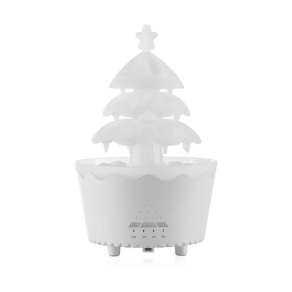 New Christmas tree raindrop humidifie 7color night light Christma Tree Humidifier Home Desktop bedroom essential oil diffuser